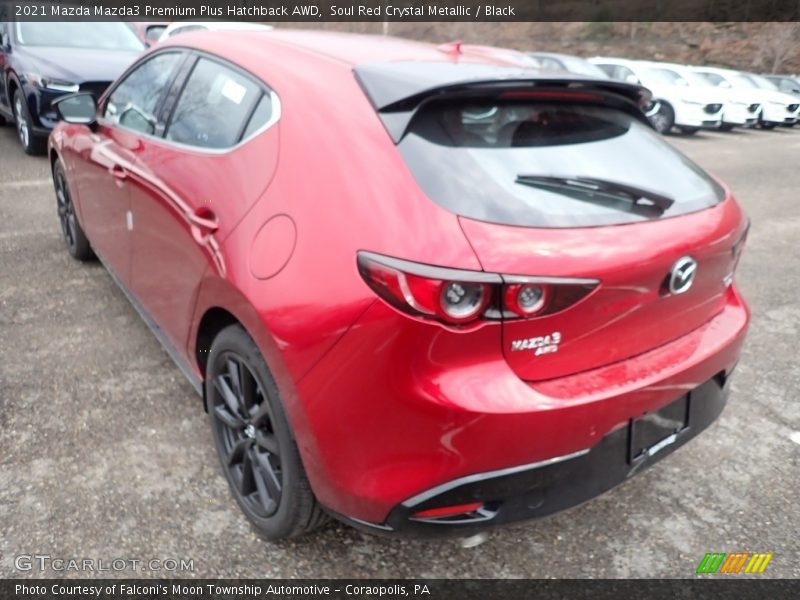 Soul Red Crystal Metallic / Black 2021 Mazda Mazda3 Premium Plus Hatchback AWD
