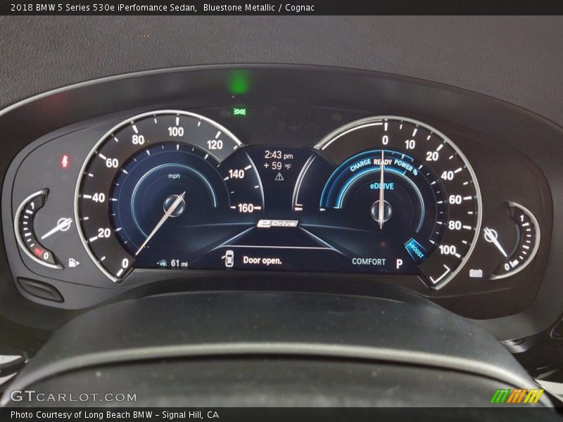 Bluestone Metallic / Cognac 2018 BMW 5 Series 530e iPerfomance Sedan