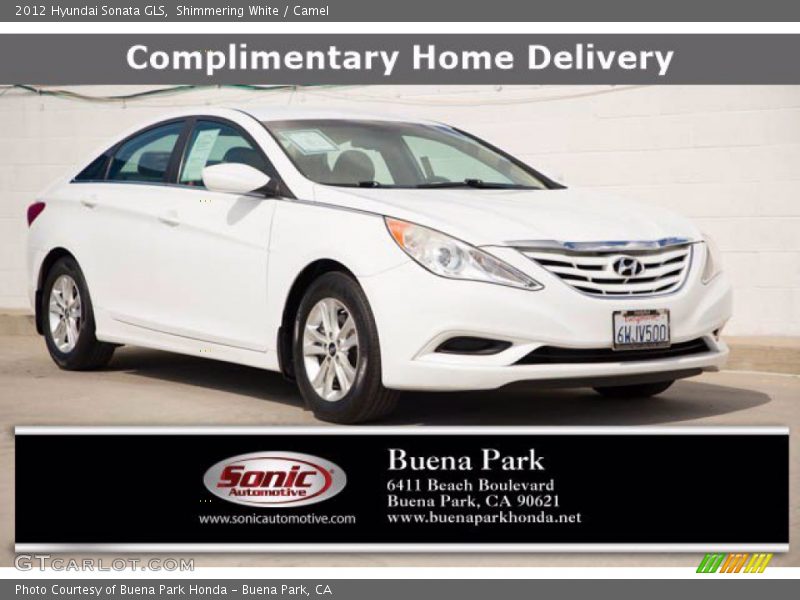 Shimmering White / Camel 2012 Hyundai Sonata GLS