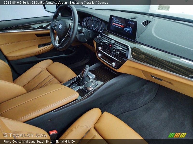 Bluestone Metallic / Cognac 2018 BMW 5 Series 530e iPerfomance Sedan