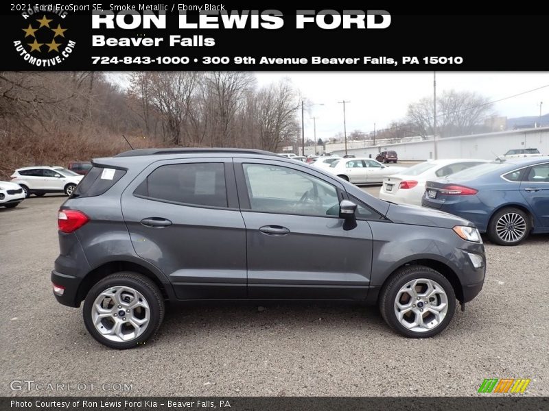 Smoke Metallic / Ebony Black 2021 Ford EcoSport SE
