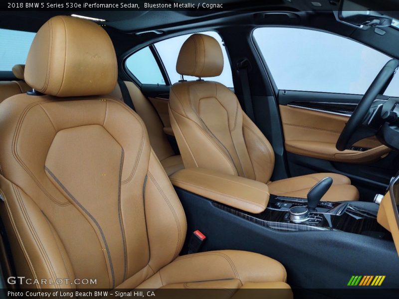 Bluestone Metallic / Cognac 2018 BMW 5 Series 530e iPerfomance Sedan