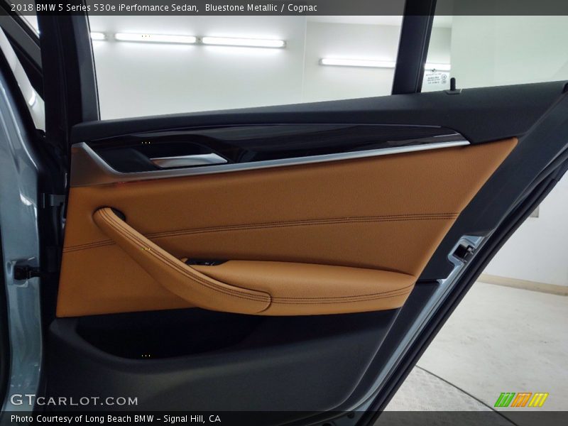 Bluestone Metallic / Cognac 2018 BMW 5 Series 530e iPerfomance Sedan