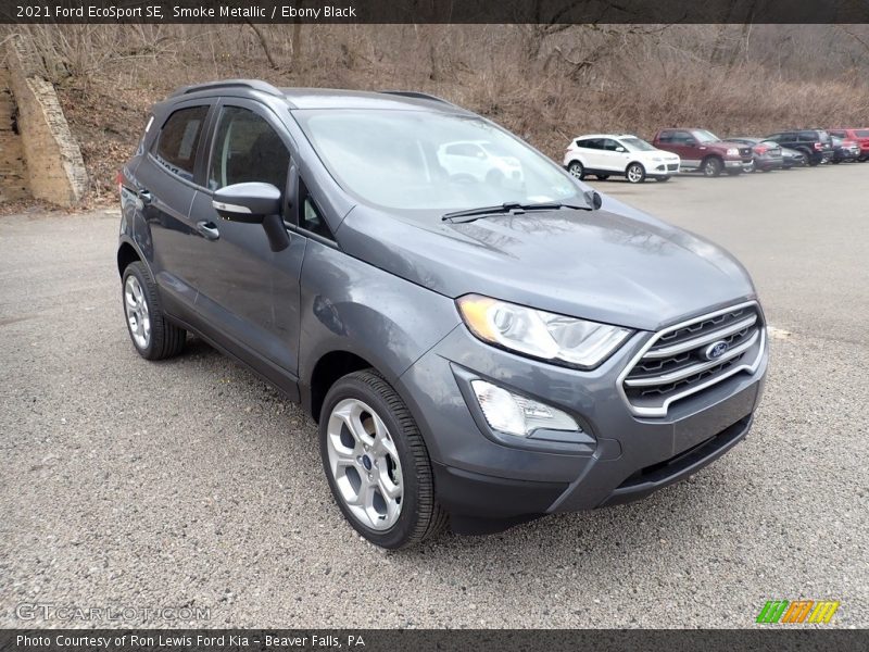 Smoke Metallic / Ebony Black 2021 Ford EcoSport SE