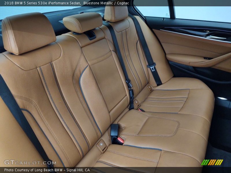 Bluestone Metallic / Cognac 2018 BMW 5 Series 530e iPerfomance Sedan