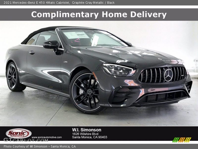 Graphite Gray Metallic / Black 2021 Mercedes-Benz E 450 4Matic Cabriolet