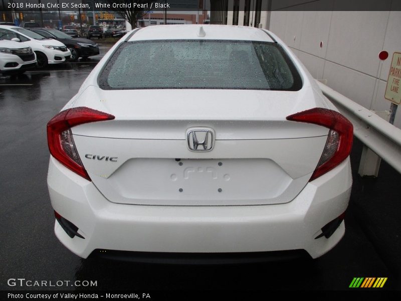 White Orchid Pearl / Black 2018 Honda Civic EX Sedan