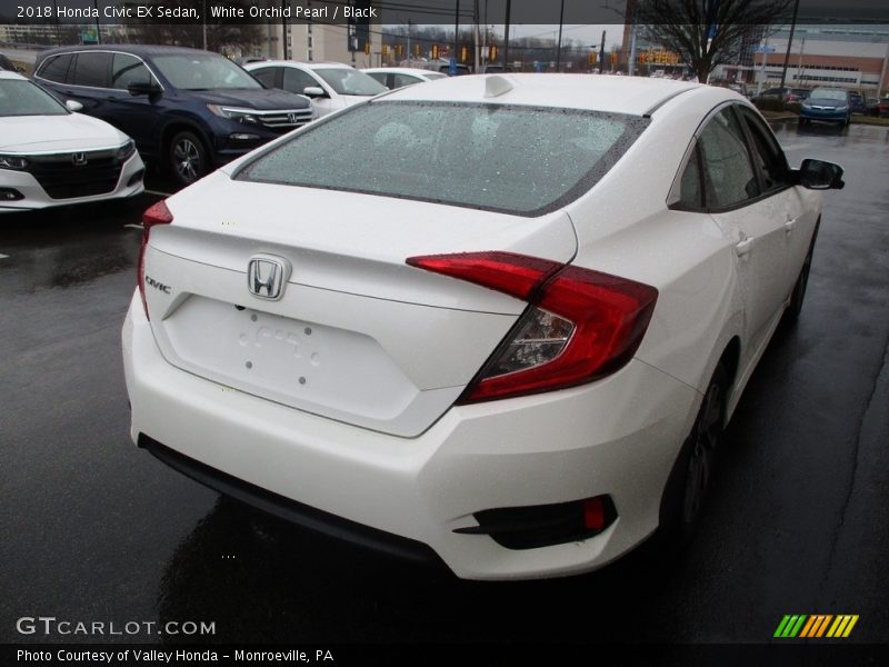 White Orchid Pearl / Black 2018 Honda Civic EX Sedan