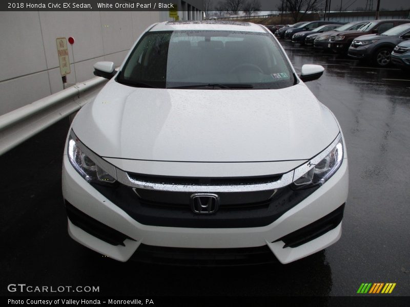 White Orchid Pearl / Black 2018 Honda Civic EX Sedan