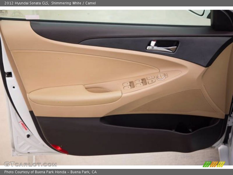 Shimmering White / Camel 2012 Hyundai Sonata GLS
