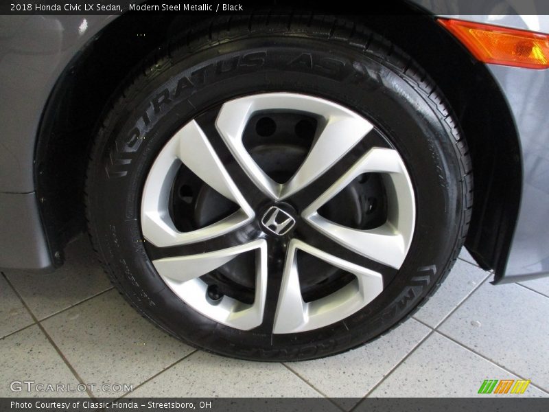 Modern Steel Metallic / Black 2018 Honda Civic LX Sedan