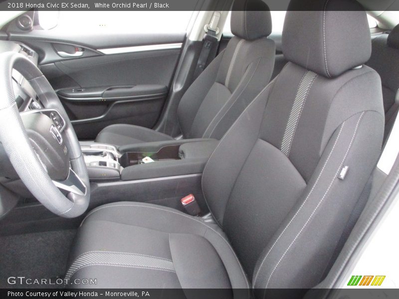 White Orchid Pearl / Black 2018 Honda Civic EX Sedan