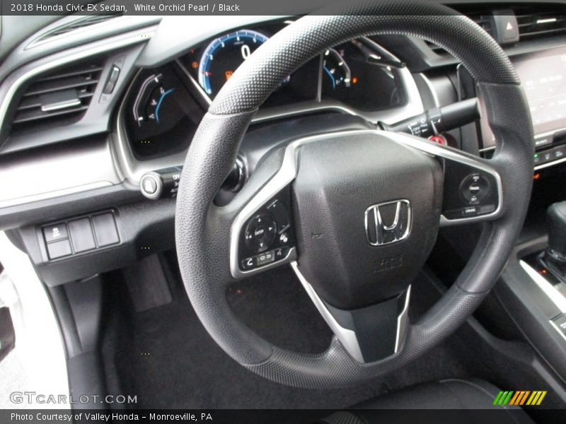 White Orchid Pearl / Black 2018 Honda Civic EX Sedan