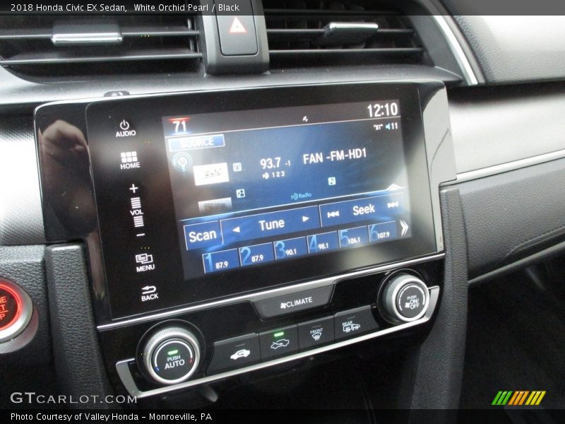 White Orchid Pearl / Black 2018 Honda Civic EX Sedan