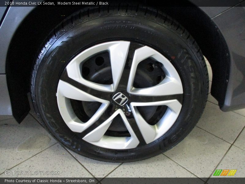 Modern Steel Metallic / Black 2018 Honda Civic LX Sedan