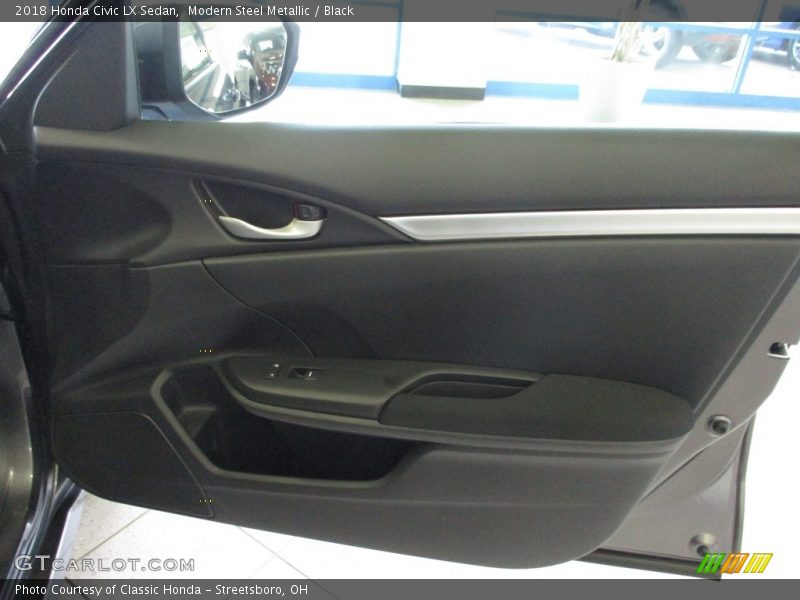 Modern Steel Metallic / Black 2018 Honda Civic LX Sedan