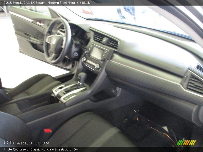 Modern Steel Metallic / Black 2018 Honda Civic LX Sedan