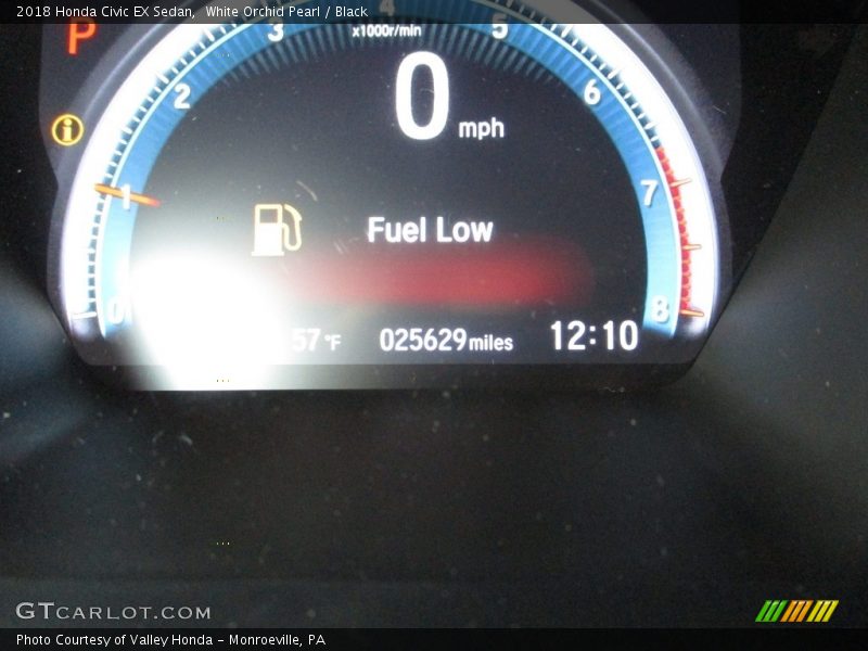 White Orchid Pearl / Black 2018 Honda Civic EX Sedan