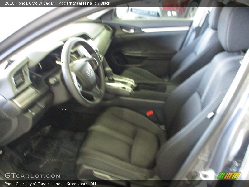 Modern Steel Metallic / Black 2018 Honda Civic LX Sedan
