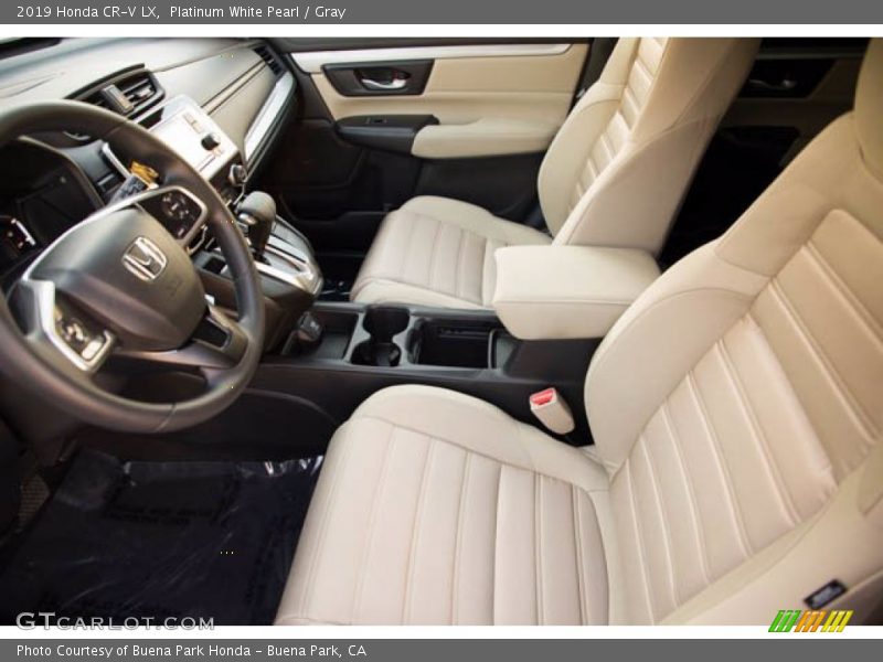 Platinum White Pearl / Gray 2019 Honda CR-V LX