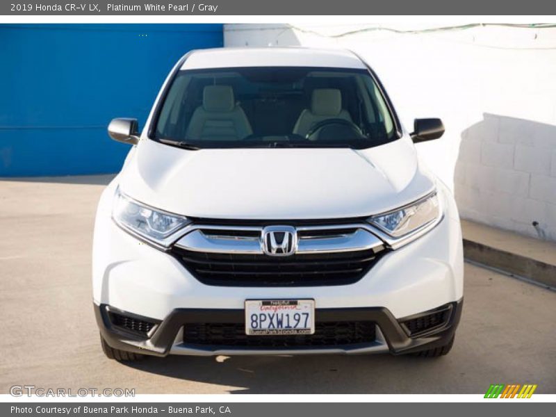 Platinum White Pearl / Gray 2019 Honda CR-V LX