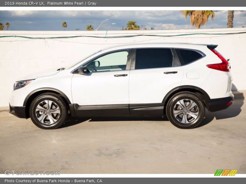 Platinum White Pearl / Gray 2019 Honda CR-V LX