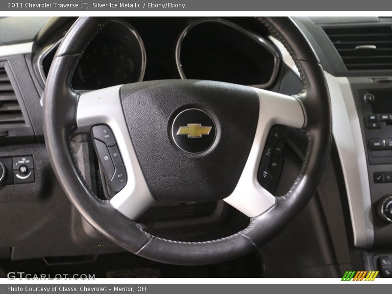 Silver Ice Metallic / Ebony/Ebony 2011 Chevrolet Traverse LT