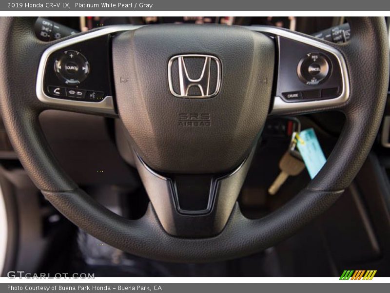 Platinum White Pearl / Gray 2019 Honda CR-V LX