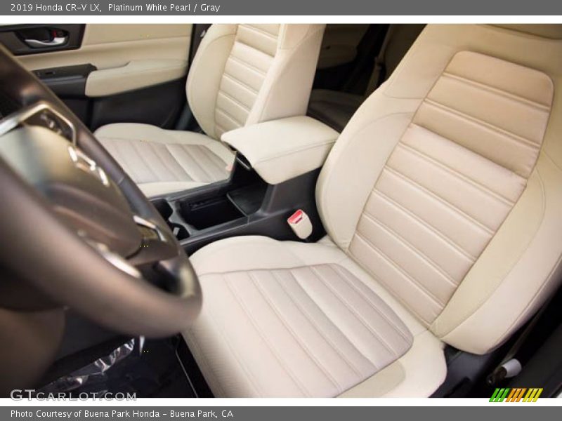 Platinum White Pearl / Gray 2019 Honda CR-V LX