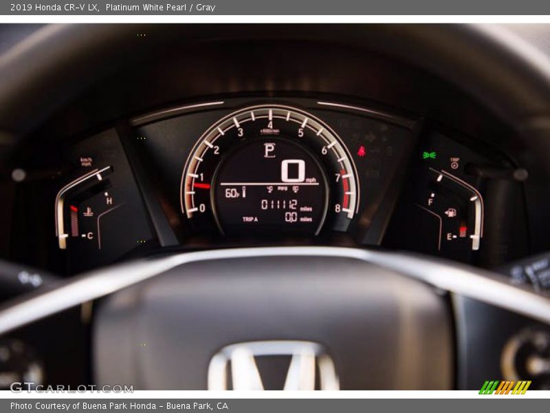 Platinum White Pearl / Gray 2019 Honda CR-V LX