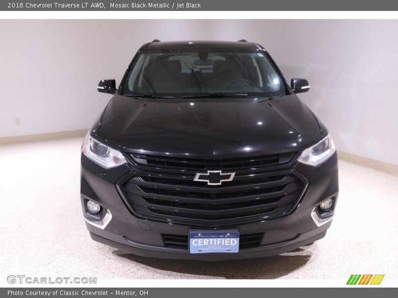 Mosaic Black Metallic / Jet Black 2018 Chevrolet Traverse LT AWD