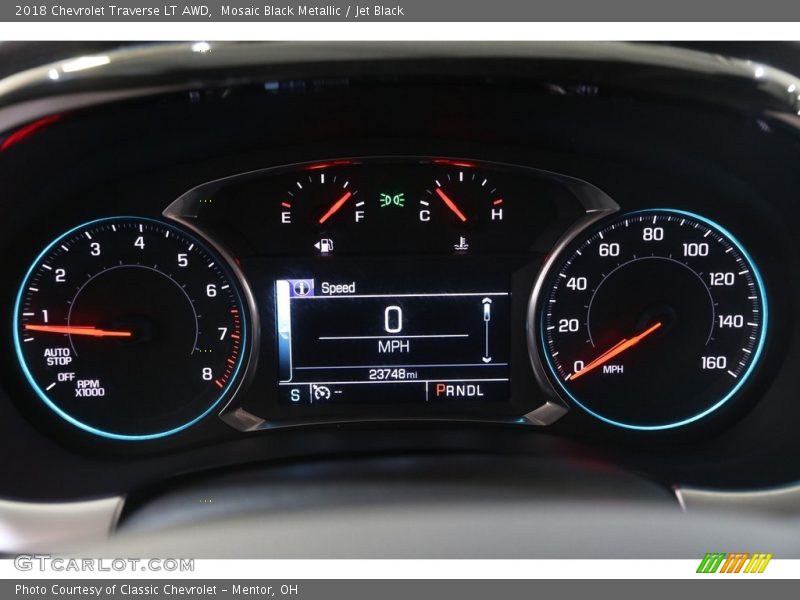 Mosaic Black Metallic / Jet Black 2018 Chevrolet Traverse LT AWD