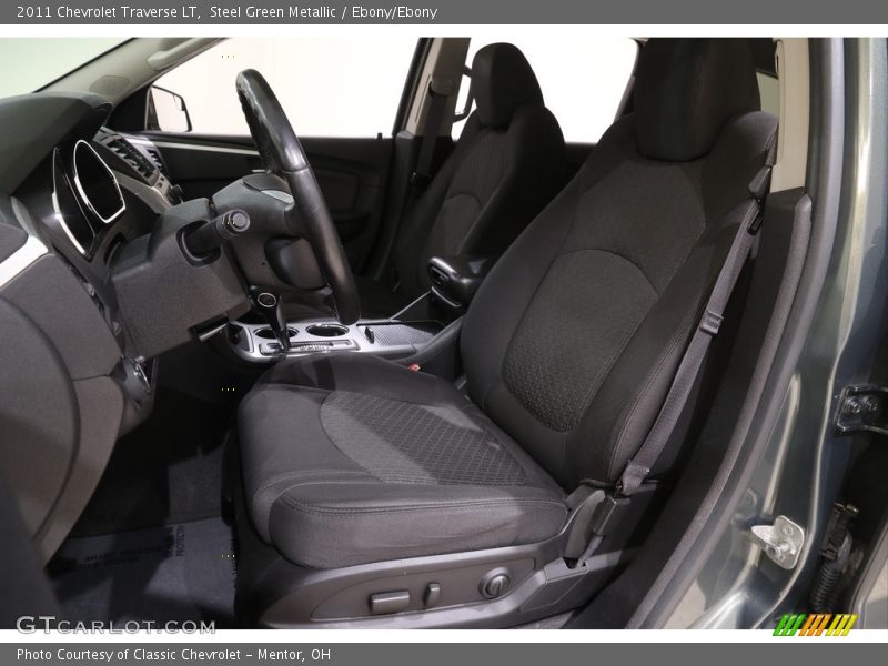 Steel Green Metallic / Ebony/Ebony 2011 Chevrolet Traverse LT