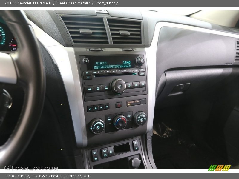 Steel Green Metallic / Ebony/Ebony 2011 Chevrolet Traverse LT