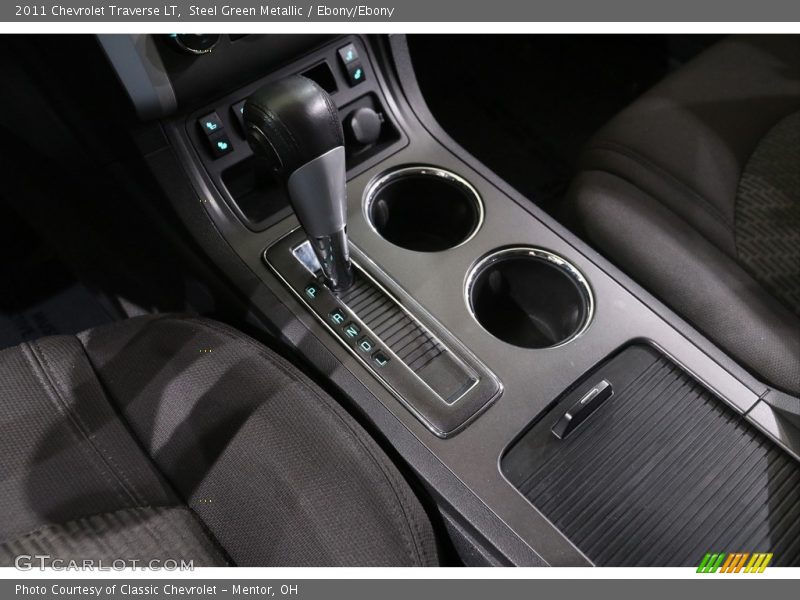 Steel Green Metallic / Ebony/Ebony 2011 Chevrolet Traverse LT