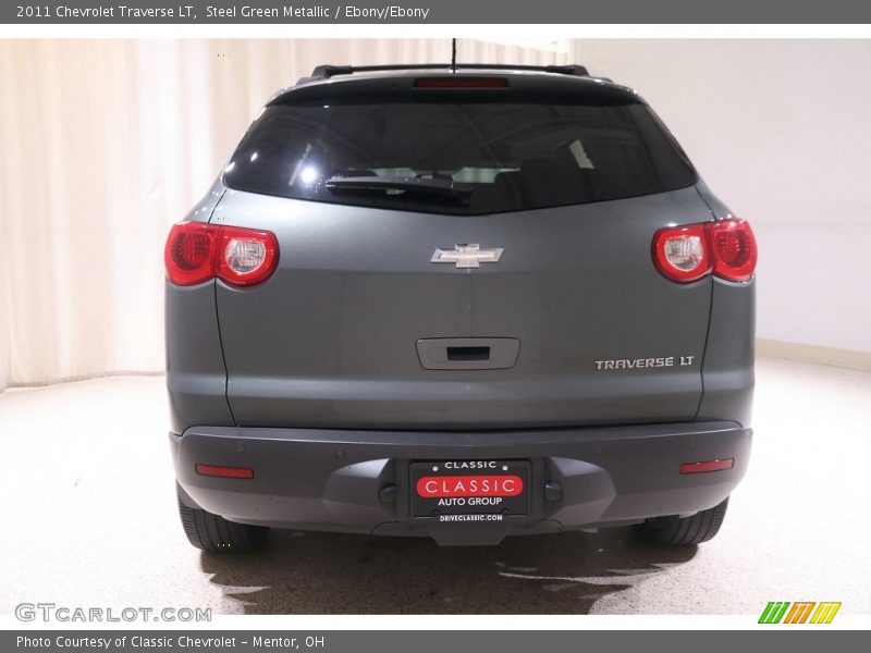 Steel Green Metallic / Ebony/Ebony 2011 Chevrolet Traverse LT