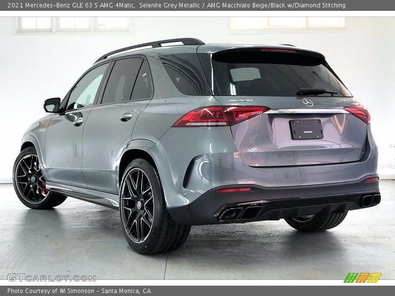 Selenite Grey Metallic / AMG Macchiato Beige/Black w/Diamond Stitching 2021 Mercedes-Benz GLE 63 S AMG 4Matic