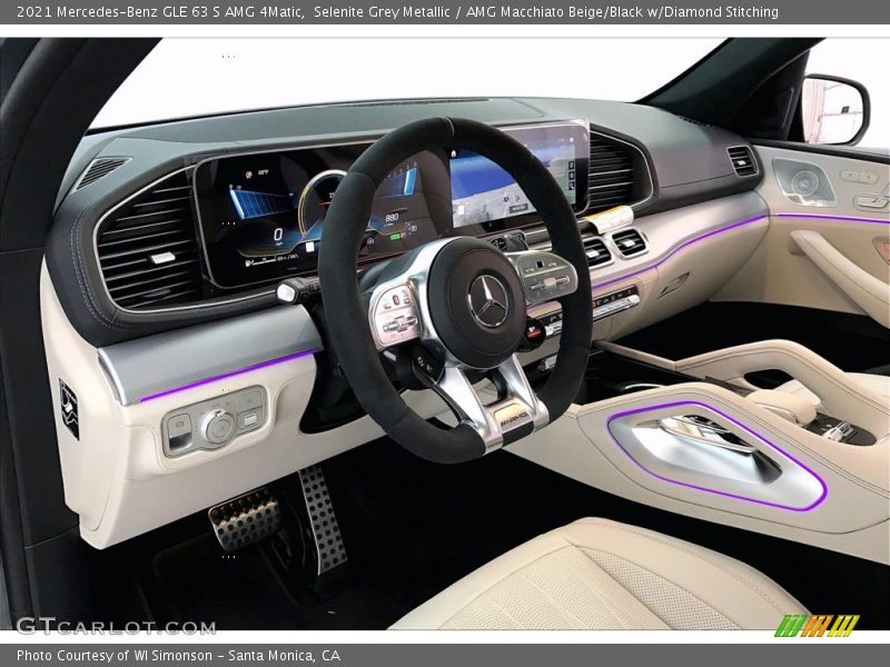 Selenite Grey Metallic / AMG Macchiato Beige/Black w/Diamond Stitching 2021 Mercedes-Benz GLE 63 S AMG 4Matic