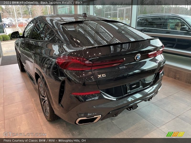 Black Sapphire Metallic / Black 2021 BMW X6 xDrive50i