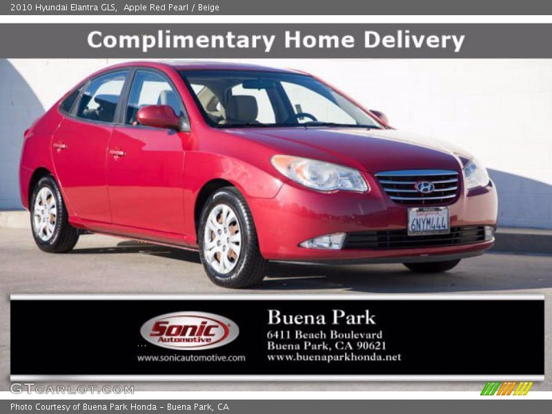 Apple Red Pearl / Beige 2010 Hyundai Elantra GLS