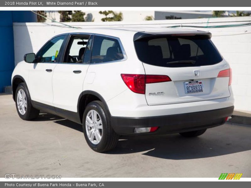 White Diamond Pearl / Black 2018 Honda Pilot LX