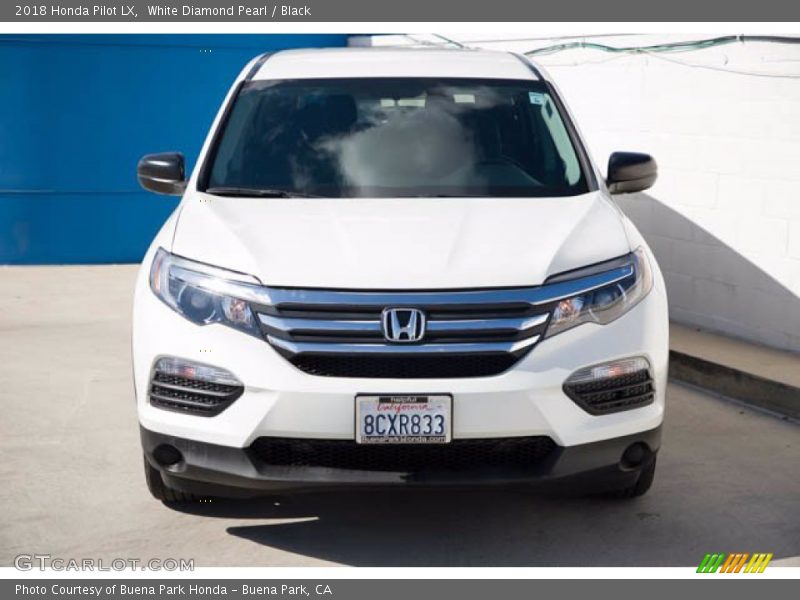 White Diamond Pearl / Black 2018 Honda Pilot LX