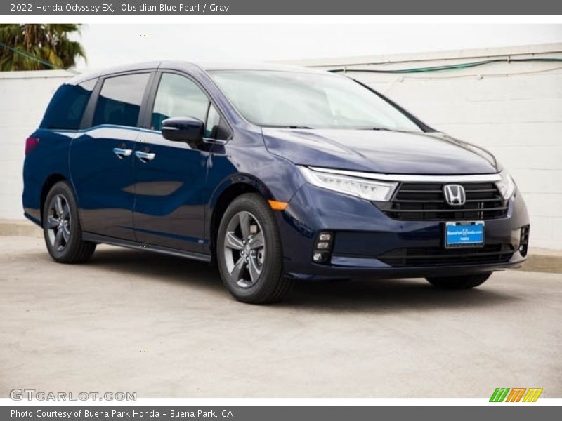 Obsidian Blue Pearl / Gray 2022 Honda Odyssey EX