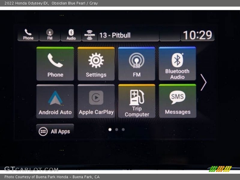 Obsidian Blue Pearl / Gray 2022 Honda Odyssey EX
