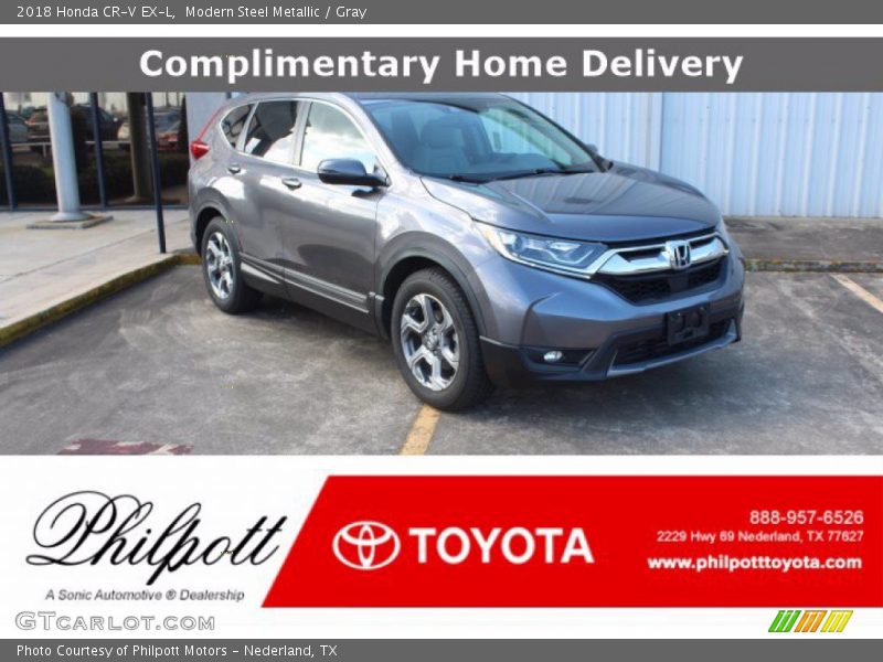 Modern Steel Metallic / Gray 2018 Honda CR-V EX-L