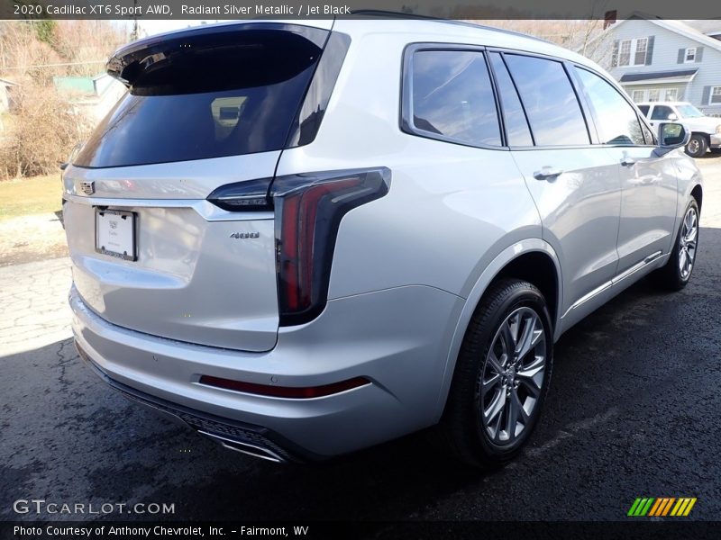 Radiant Silver Metallic / Jet Black 2020 Cadillac XT6 Sport AWD