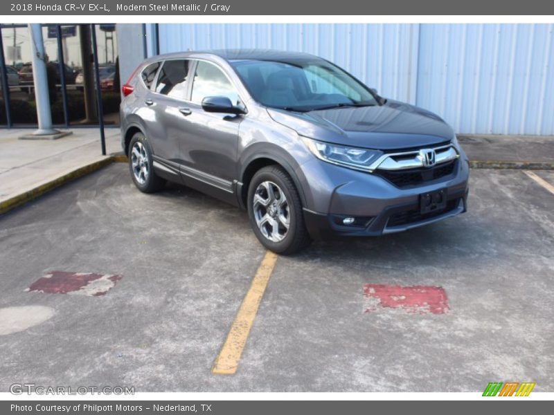 Modern Steel Metallic / Gray 2018 Honda CR-V EX-L