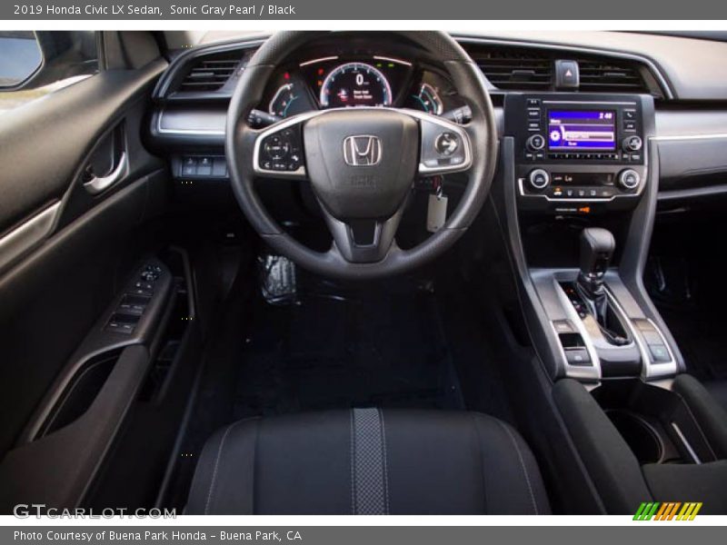 Sonic Gray Pearl / Black 2019 Honda Civic LX Sedan