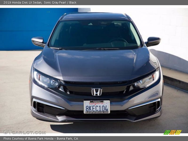 Sonic Gray Pearl / Black 2019 Honda Civic LX Sedan