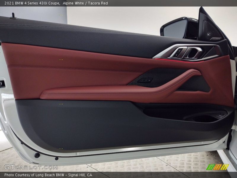 Alpine White / Tacora Red 2021 BMW 4 Series 430i Coupe